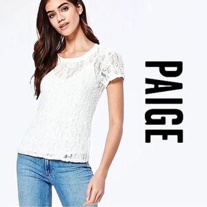 NWOT PAIGE Floral Lace Top 2-in-1 with Attached Camisole